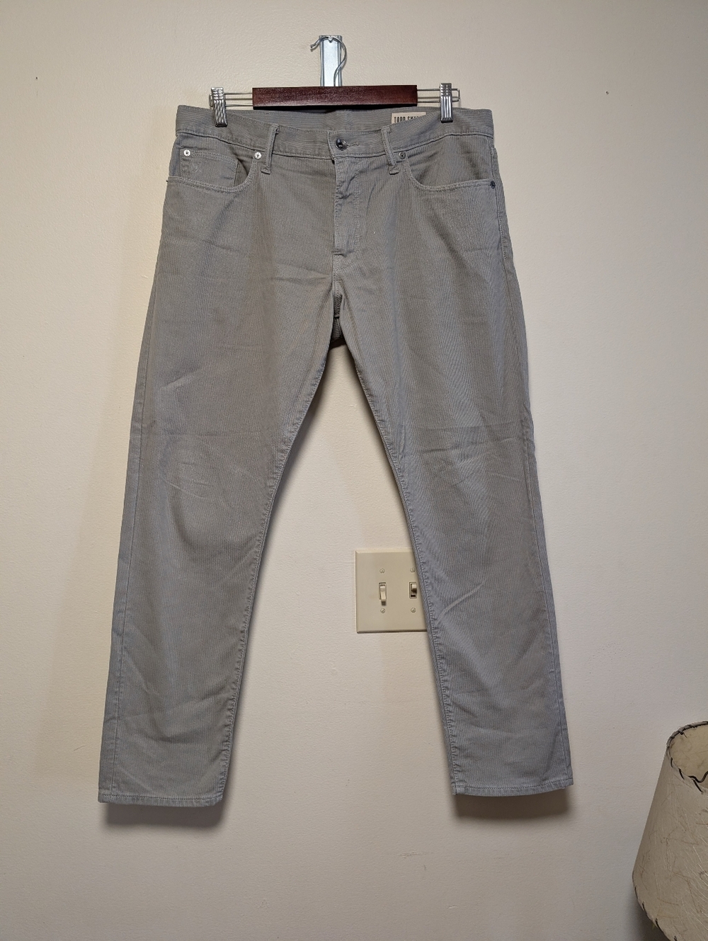 Todd Snyder Corduroy Pants Gray 34x30 Slim Fit Men’s